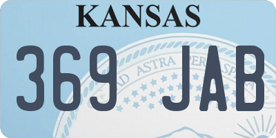KS license plate 369JAB