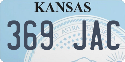 KS license plate 369JAC