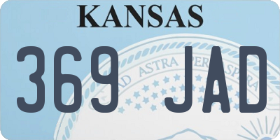 KS license plate 369JAD