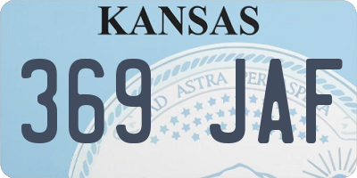 KS license plate 369JAF