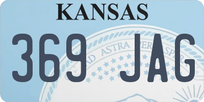 KS license plate 369JAG