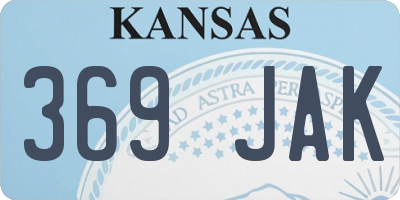 KS license plate 369JAK