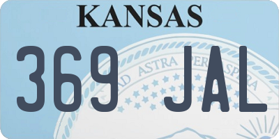 KS license plate 369JAL