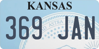 KS license plate 369JAN