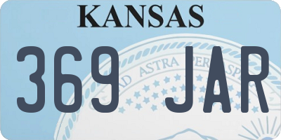 KS license plate 369JAR