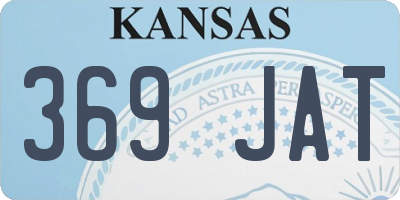 KS license plate 369JAT