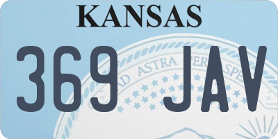 KS license plate 369JAV