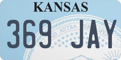 KS license plate 369JAY