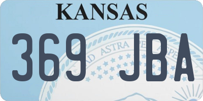 KS license plate 369JBA