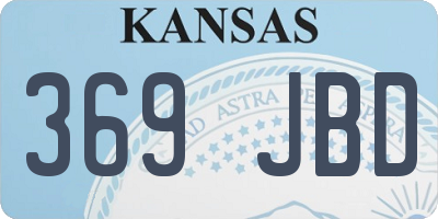 KS license plate 369JBD