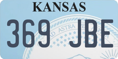 KS license plate 369JBE