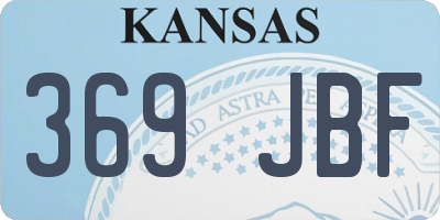 KS license plate 369JBF