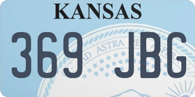 KS license plate 369JBG