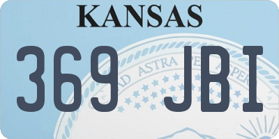 KS license plate 369JBI