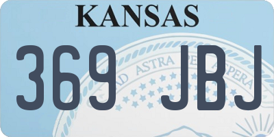 KS license plate 369JBJ