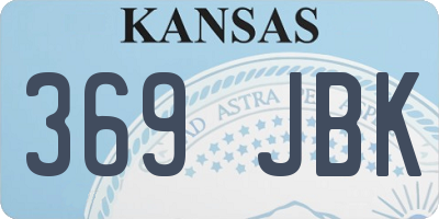 KS license plate 369JBK