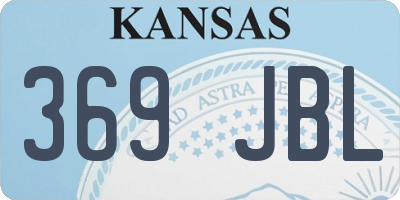 KS license plate 369JBL