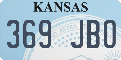 KS license plate 369JBO
