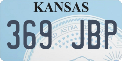 KS license plate 369JBP