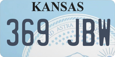 KS license plate 369JBW
