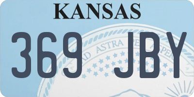 KS license plate 369JBY