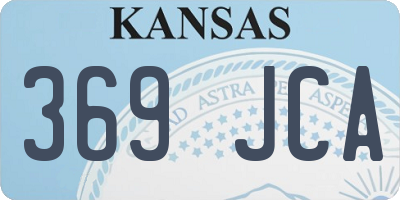 KS license plate 369JCA