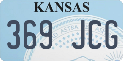 KS license plate 369JCG