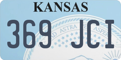 KS license plate 369JCI