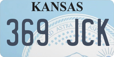 KS license plate 369JCK