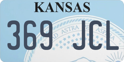 KS license plate 369JCL