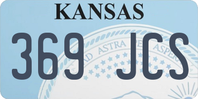KS license plate 369JCS