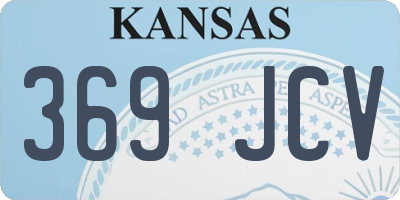 KS license plate 369JCV