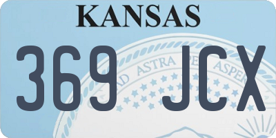 KS license plate 369JCX