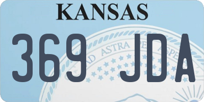KS license plate 369JDA
