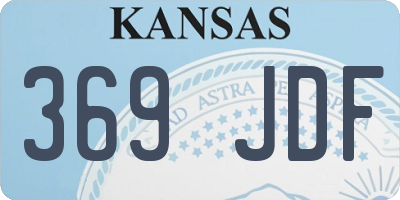 KS license plate 369JDF