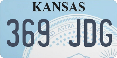 KS license plate 369JDG
