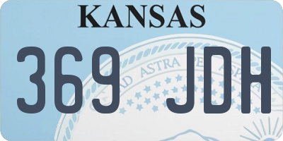 KS license plate 369JDH