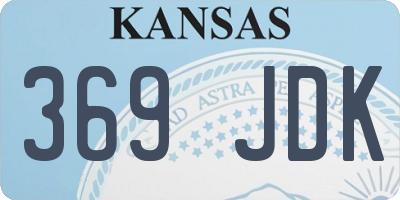 KS license plate 369JDK