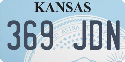 KS license plate 369JDN