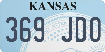 KS license plate 369JDO
