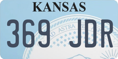 KS license plate 369JDR