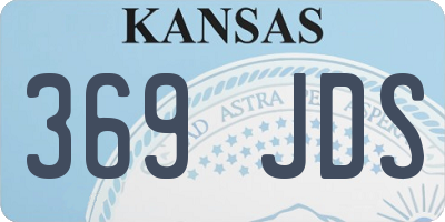 KS license plate 369JDS