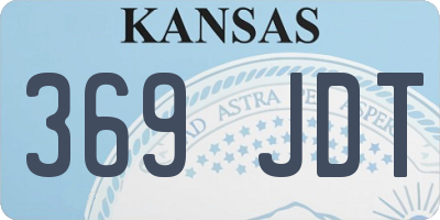 KS license plate 369JDT