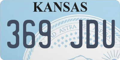 KS license plate 369JDU