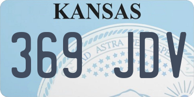 KS license plate 369JDV