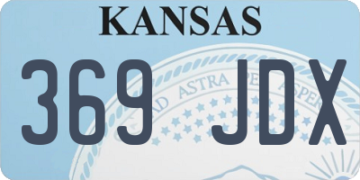 KS license plate 369JDX