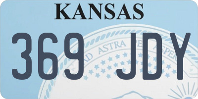 KS license plate 369JDY