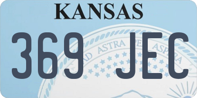 KS license plate 369JEC