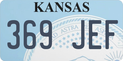 KS license plate 369JEF