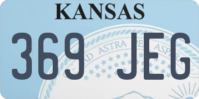 KS license plate 369JEG